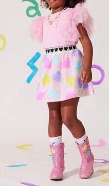 Lola + The Boys Candy Hearts Sequin Skirt Girl’s Sz. 6